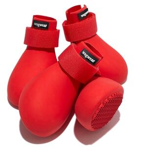 Wag Wellies - Dog Shoes - M - Red